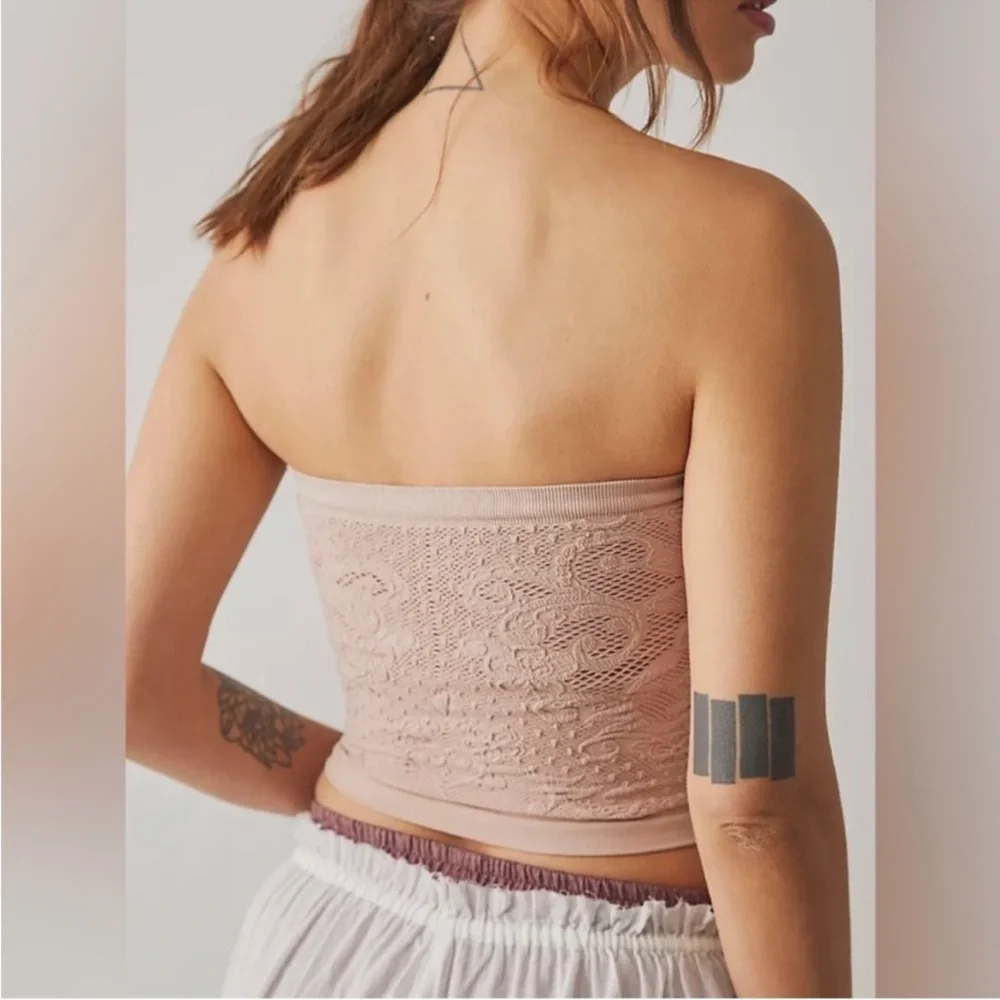 New Free People Intimately Meet In The Middle Tube Top in Green‎ Sz M/L